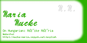 maria mucke business card